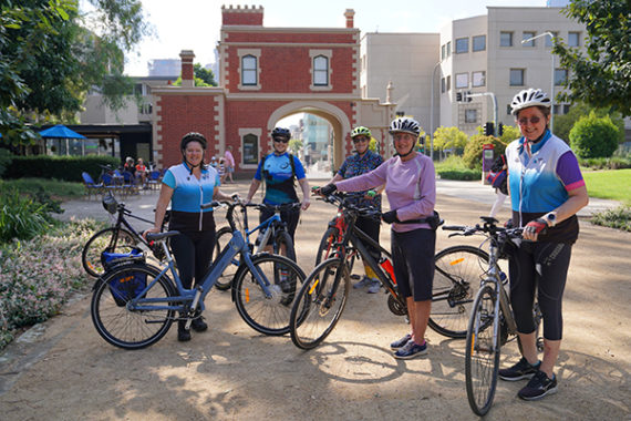 Group of riders at Her Cycling Connections