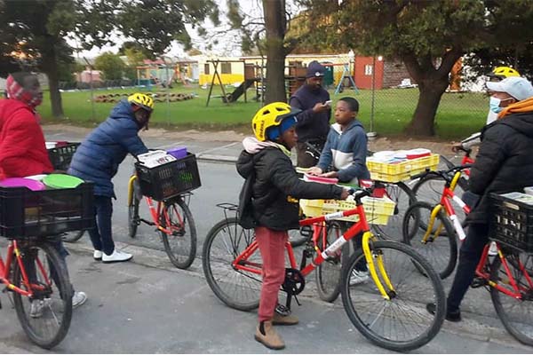 The Gugulethu Community Use Bicycles to Deliver Food to Neighbours Photo Credit: Gugulethu-Seaboard CAN  