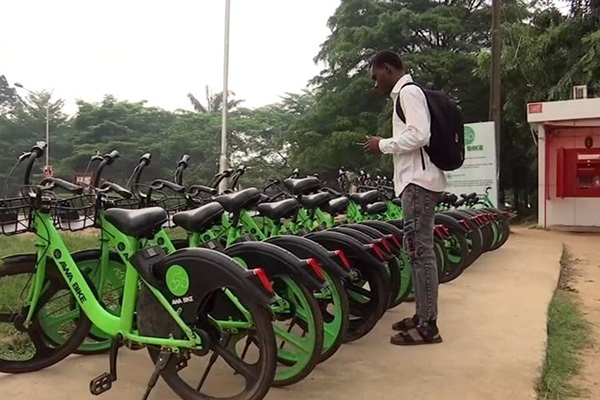Awa share bikes, University of Lagos, Nigeria (Shared micromobility in Africa)