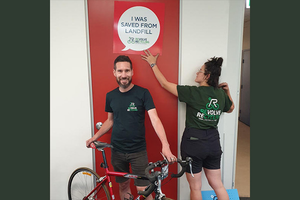 Sabrina and Carlos are powerhouse pro mechanics in the Revolve ReCYCLING workshop and save bikes from landfill every week. (Photo: courtesy Revolve ReCYCLING)