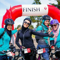 Members of the Sydney Cycle Sisters group participating in Heart Foundation Gear Up Girl event in 2016