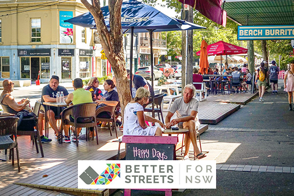 A Better Street has space for people to linger and participate in community life. (Source: Better Streets)