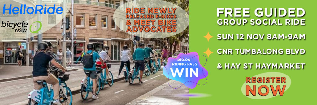 Free Guided Ride HelloRide and Bicycle NSW