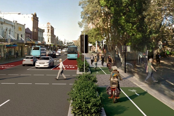 Artist's impression of new directional bicycle path