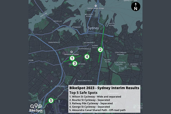 The most dangerous – and safest – streets for bike riders in Sydney