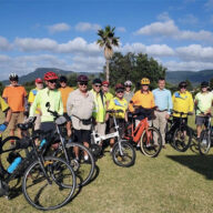 Bicycle NSW CEO Peter McLean (5th from the right), caught up with the Illawarra Ramblers